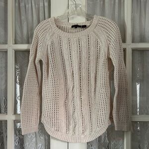 😉Bundle Days😉Women’s See Through Off White Cream Knit Sweater